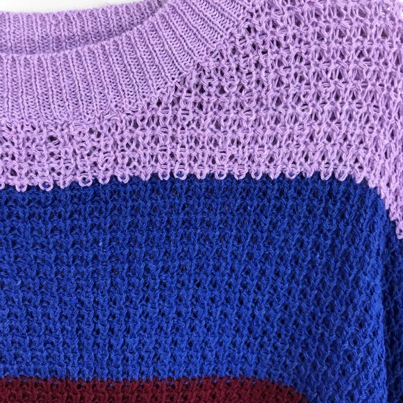 Cozy Striped Pullover Sweater Bell Sleeves - Picture 7 of 8